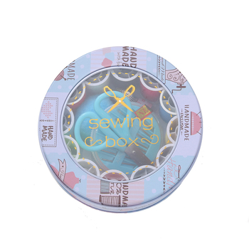 Hordozható vasból készült varródoboz készlet, cartoon stílus, 144 darab