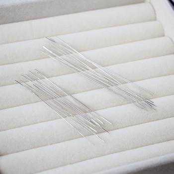 Ултра-фина въртяща игла за нанизване на мъниста – стоманена игла за малки отвори, инструмент за DIY бижута и направа на гривни с перли