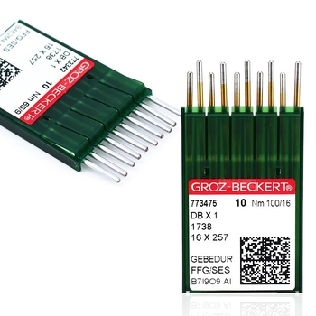 Db×1 игла за шевни машини с плосък плот, анти-пилинг, термоустойчива; опаковка 50 броя