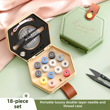 Prenosný vreckový set na šitie, séria balenia ihiel, plastový materiál, 60 kusov, svetlý luxusný štýl