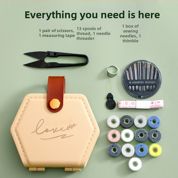 Prenosný vreckový set na šitie, séria balenia ihiel, plastový materiál, 60 kusov, svetlý luxusný štýl