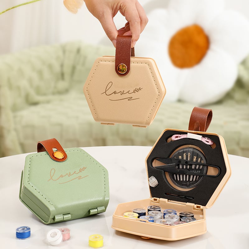 Φορητό σετ θήκης ραψίματος, σειρά οργάνωσης βελονιών, πλαστικό, 60 τεμάχια, ελαφρύ πολυτελές στυλ