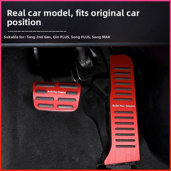 KOOK Pedal accelerare din aliaj de aluminiu – montaj fără găuri, BYD Qin Plus, Song Plus, Han Gen 2 și Tang DM, transmisie manuală 2019–2022