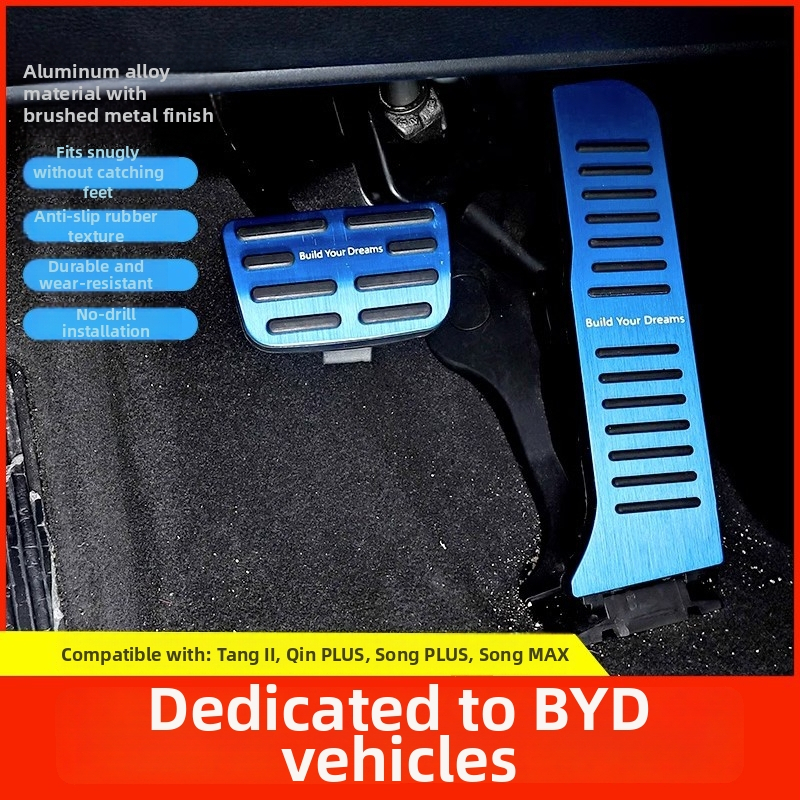 KOOK Pedal accelerare din aliaj de aluminiu – montaj fără găuri, BYD Qin Plus, Song Plus, Han Gen 2 și Tang DM, transmisie manuală 2019–2022