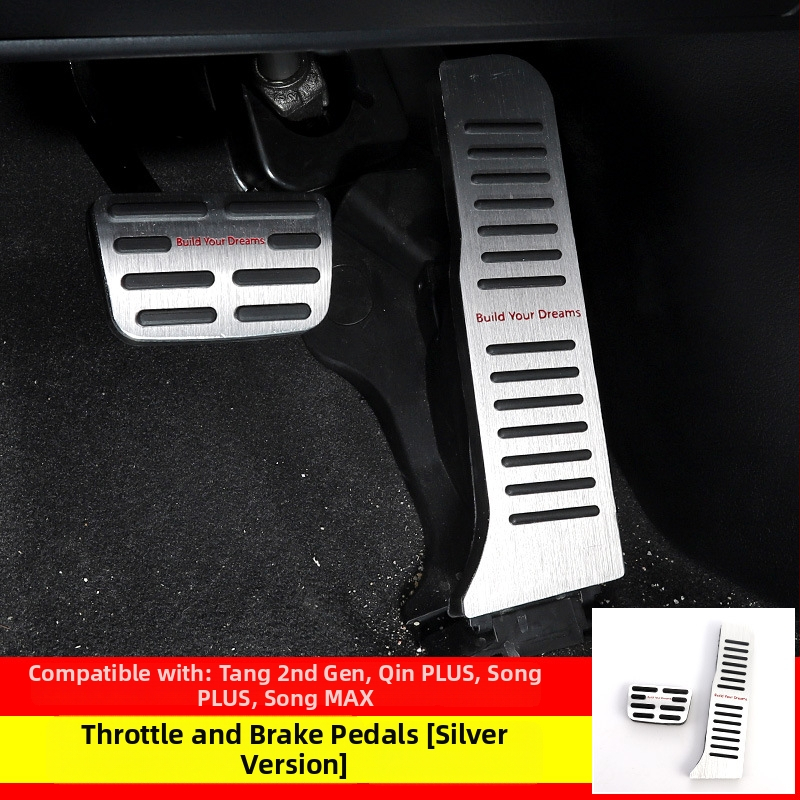 KOOK Pedal accelerare din aliaj de aluminiu – montaj fără găuri, BYD Qin Plus, Song Plus, Han Gen 2 și Tang DM, transmisie manuală 2019–2022