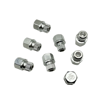 Sleeve antifurt pentru BMW Seria 1/3/5/7 și X1/X3/X5/X6 – oțel, cromat, cap de unealtă demontare dințat