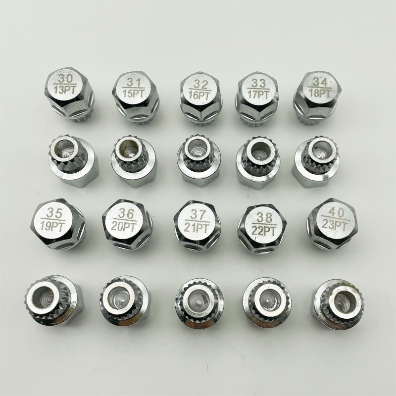 Sleeve antifurt pentru BMW Seria 1/3/5/7 și X1/X3/X5/X6 – oțel, cromat, cap de unealtă demontare dințat
