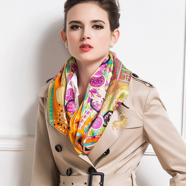 Καρφίτσα ζώδιο Πρόβατο από κράμα, ηλεκτροπλατιωμένη, unisex, μεσαιωνικό στυλ