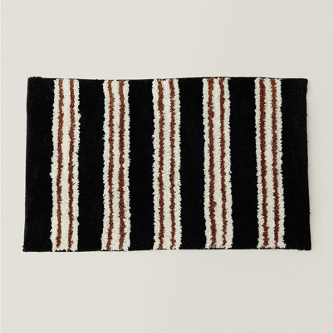 Covor de podea cu design retro de desene animate, textură imitatie de cașmir, pătrat, poliester, imprimare, spălare manuală, personalizare disponibilă, potrivit pentru living, dormitor și baie