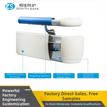 Fali szerelésű PVC-alu ötvözet biztonsági kapaszkodó kórházi folyosókhoz és idősotthonok lépcsőházaihoz, ütközésgátló