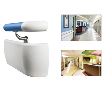 Fali szerelésű PVC-alu ötvözet biztonsági kapaszkodó kórházi folyosókhoz és idősotthonok lépcsőházaihoz, ütközésgátló