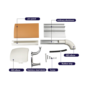 Fali szerelésű PVC-alu ötvözet biztonsági kapaszkodó kórházi folyosókhoz és idősotthonok lépcsőházaihoz, ütközésgátló