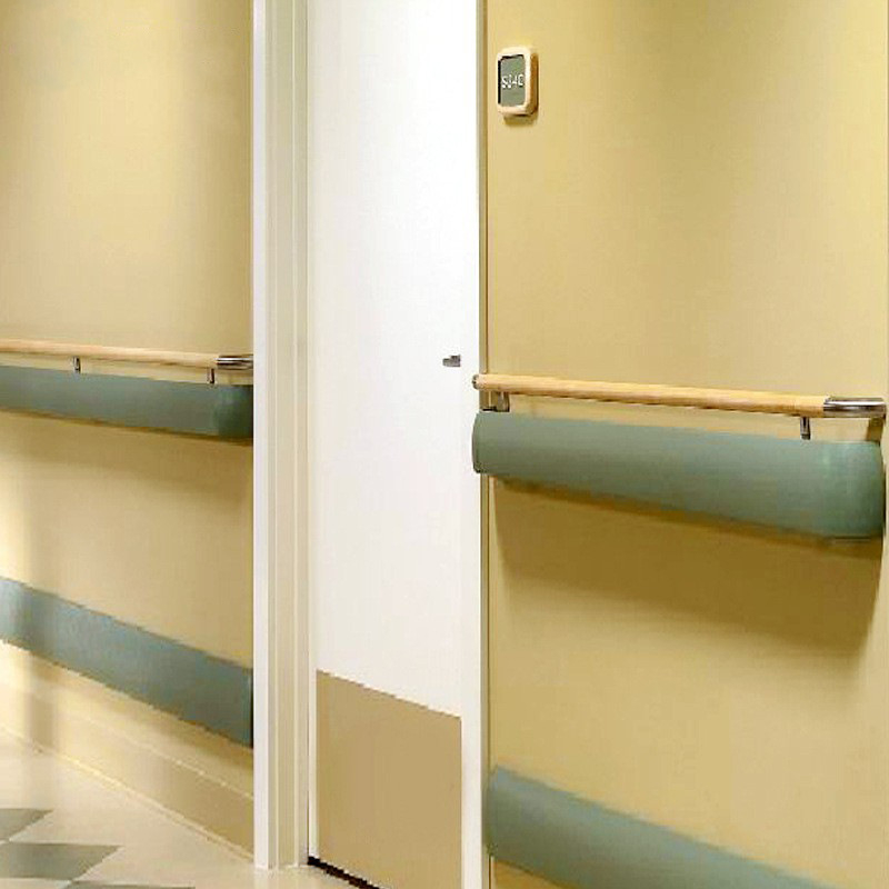 Fali szerelésű PVC-alu ötvözet biztonsági kapaszkodó kórházi folyosókhoz és idősotthonok lépcsőházaihoz, ütközésgátló