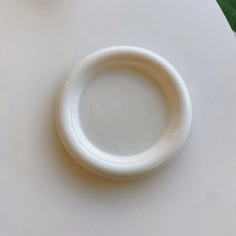 Πορσελάνινο στρογγυλό πιάτο, μοντέρνο μινιμαλιστικό στυλ, πιάτο πρωινού και γλυκισμάτων, κατάλληλο για φούρνο μικροκυμάτων