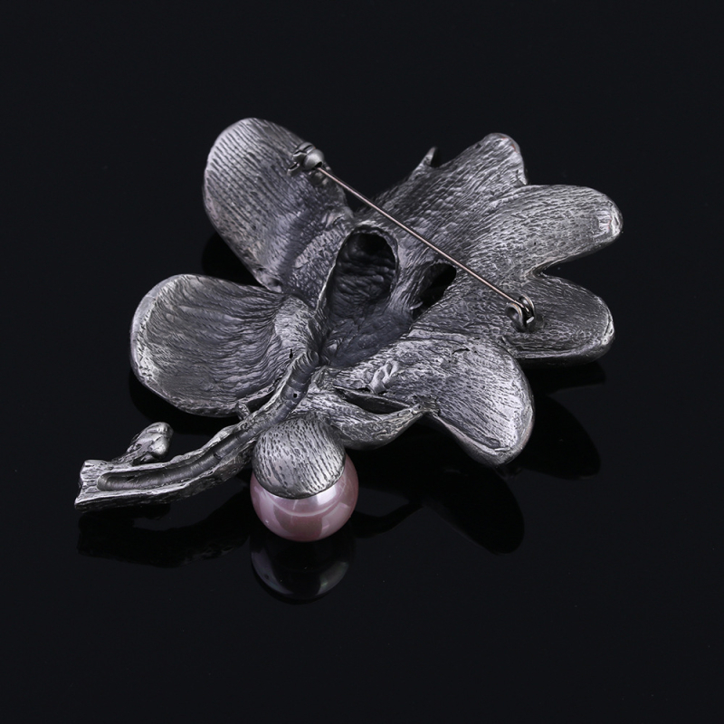 Καρφίτσα από κράμα, γυναικείο vintage στιλ, ανθώδες σχήμα, ηλεκτροπλατίωση