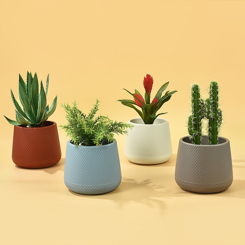 Posuda za cvijeće od PP, ekološki dizajn; pogodna za stolnu i podnu upotrebu; jednostavan i elegantan stil; pogodno za ured i kućno vrtlarenje.