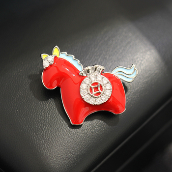 Καρφίτσα αλογάκι - Χαλκός, Ηλεκτροπλατίωση, Sun Cloud, Απλό στυλ, Unisex