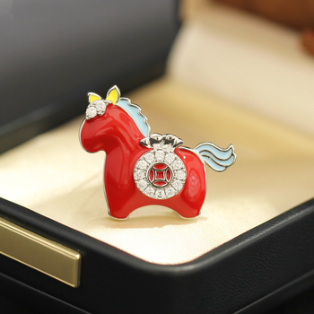 Καρφίτσα αλογάκι - Χαλκός, Ηλεκτροπλατίωση, Sun Cloud, Απλό στυλ, Unisex