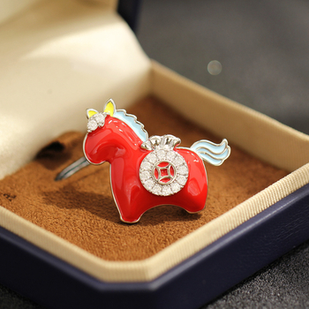 Καρφίτσα αλογάκι - Χαλκός, Ηλεκτροπλατίωση, Sun Cloud, Απλό στυλ, Unisex