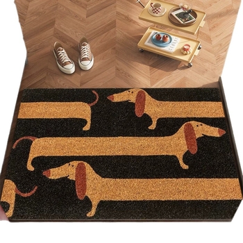 Covoraș de intrare din bucla de sârmă, formă dreptunghiulară, model animale drăguțe, lavabil manual, stil anime