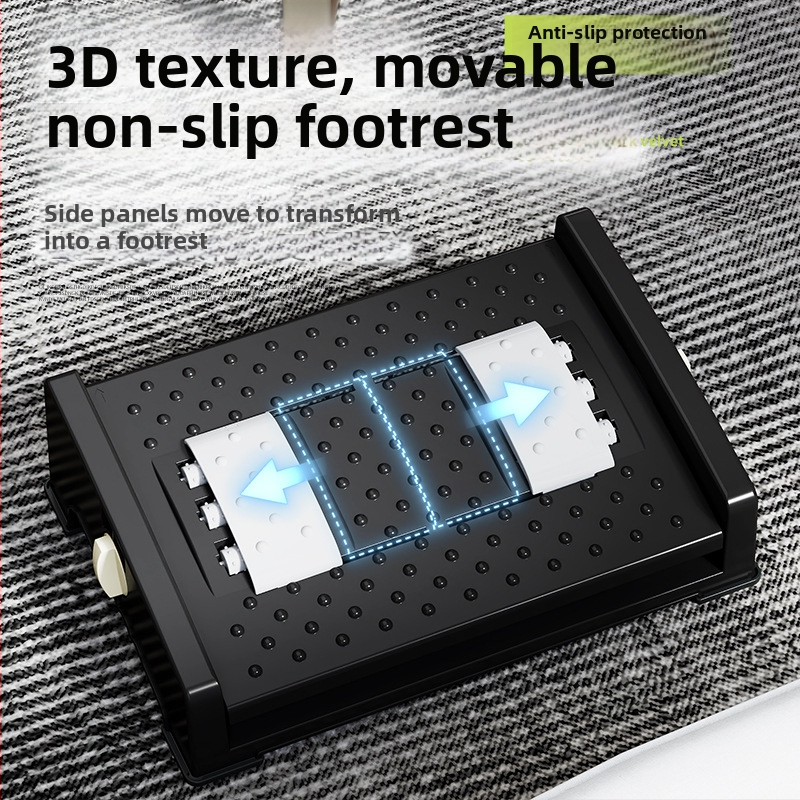 Kancelárska opierka na nohy – plast, moderný minimalistický štýl, masážna funkcia, pre dospelých