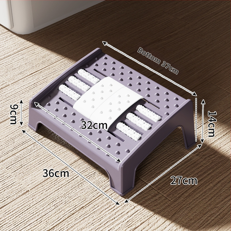 Kancelárska opierka na nohy – plast, moderný minimalistický štýl, masážna funkcia, pre dospelých