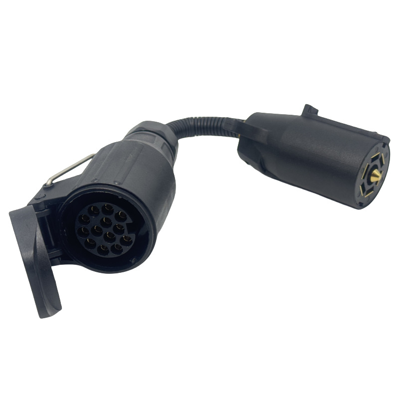 Adapter utičnice za prikolicu 7‑pin u 13‑pin, američko‑europski, nylon kućište, model QR1885, marka Qiangrong
