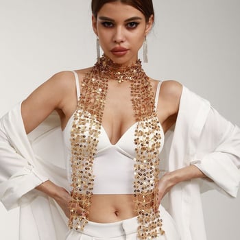 Csillogó sál, warp-knit poliészter anyagból, gyorsan száradó és porálló, nyári divatos kiegészítő