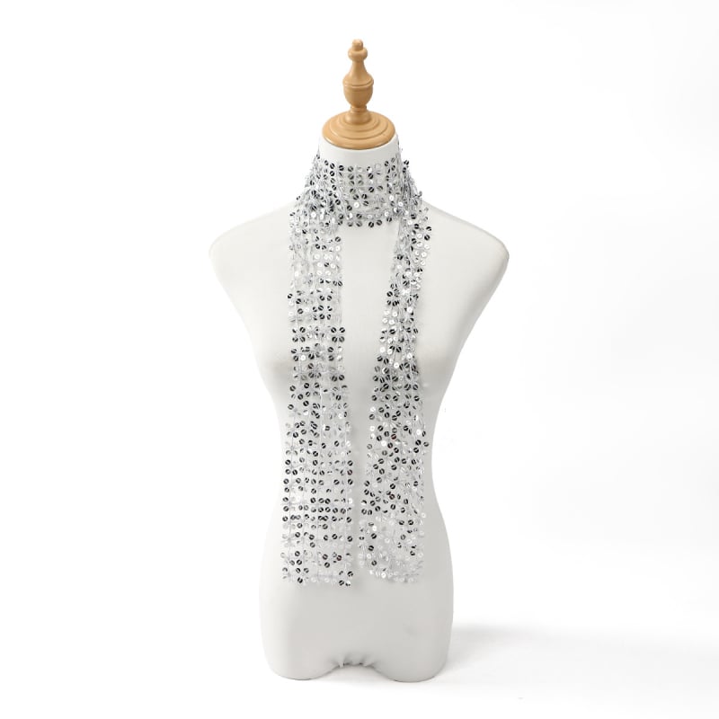 Csillogó sál, warp-knit poliészter anyagból, gyorsan száradó és porálló, nyári divatos kiegészítő