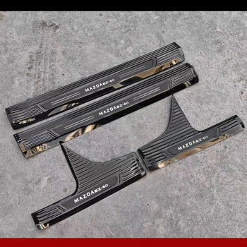 Mazda EZ-60 Bandă de prag din oțel inoxidabil pentru uși și protecție a portbagajului – profil decorativ