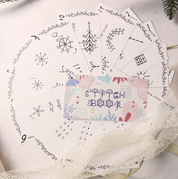 Σετ δειγμάτων κεντητικής κλωστής – 15 τεμάχια, υλικό: χαρτί, χωρίς παραμετροποίηση, εξαρτήματα ραπτικής μηχανής.