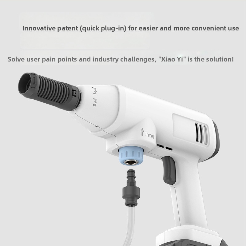 Vysokotlaková pištoľ na umývanie áut, prenosná bezdrôtová s Li‑ion batériou, 21V, 600W, tlak 2.5–25 MPa, prietok 2.6–4.0 L/min, 5 m výstupný hadica