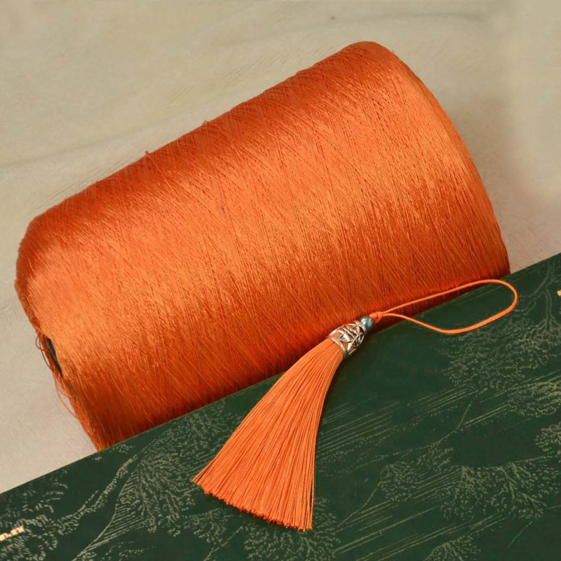 Νήμα φουντών, 3-πλέξης πολυεστερικό νήμα ice silk για οικιακά υφάσματα