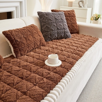 Jastuk za kauč – pliš, trosjedni kauč, minimalistički stil, jednostavan uzorak, navlaka za kauč