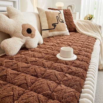 Jastuk za kauč – pliš, trosjedni kauč, minimalistički stil, jednostavan uzorak, navlaka za kauč