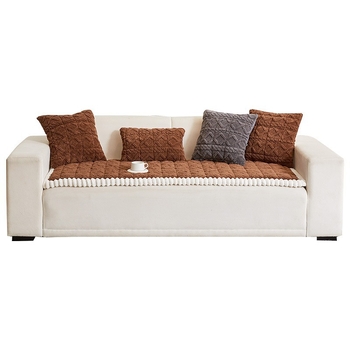 Jastuk za kauč – pliš, trosjedni kauč, minimalistički stil, jednostavan uzorak, navlaka za kauč