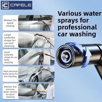 Vysokotlaková pištoľ na umývanie áut a domácnosti, hliníkové telo, teleskopická TPЕ hadica, dvojfunkčná