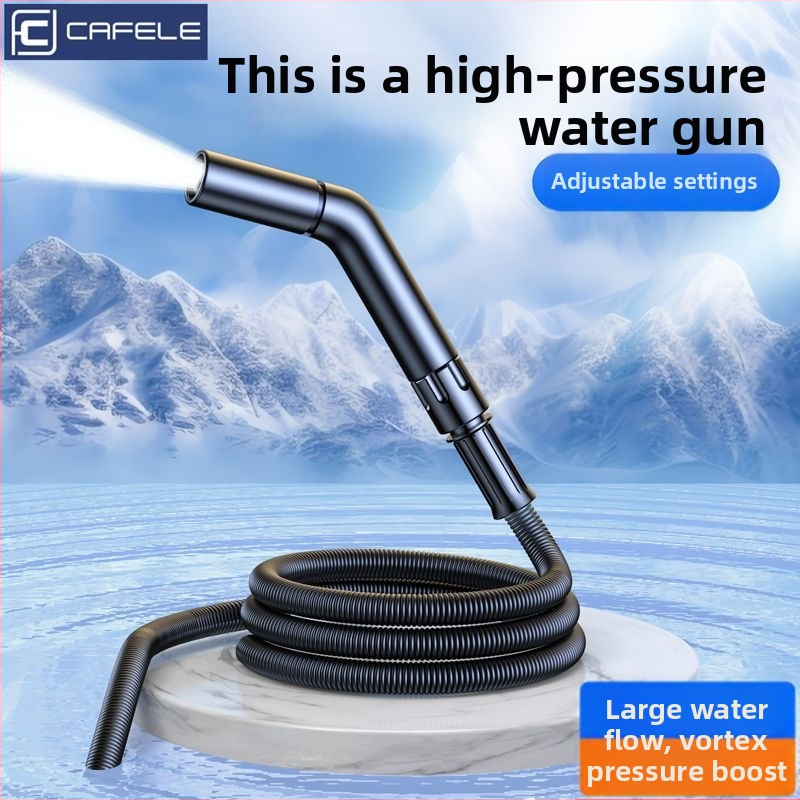 Vysokotlaková pištoľ na umývanie áut a domácnosti, hliníkové telo, teleskopická TPЕ hadica, dvojfunkčná