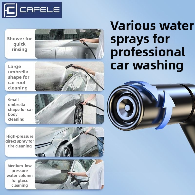 Vysokotlaková pištoľ na umývanie áut a domácnosti, hliníkové telo, teleskopická TPЕ hadica, dvojfunkčná