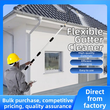 Sklopivi čistač oluka – bakar, WAYSUN, konstrukcija od više materijala (bakar, ABS, aluminijska cijev, PP, silikon brtveni prsten)