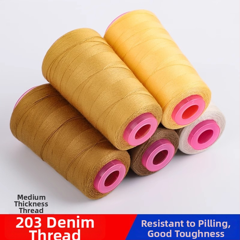 Denim niť - 203 vlákna polyestéro-bavlnená zmes, vhodná na džínsy a domáce šijacie stroje