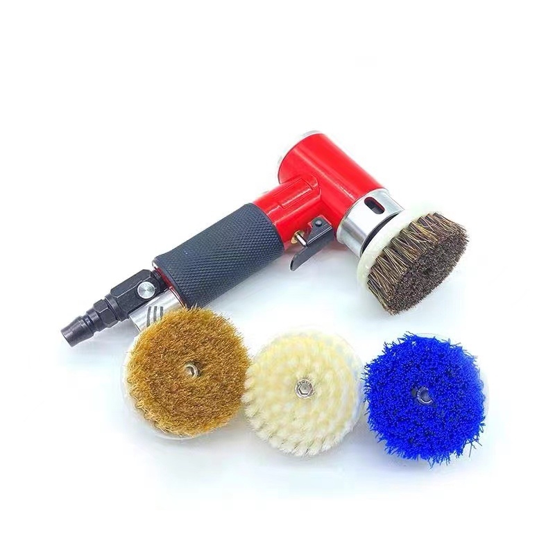 Pneumatska četka za čišćenje s pištolom za unutarnje dijelove automobila (prostirke, kožni i platneni sjedala) — nehrđajući čelik, Yongjiewei stroj za poliranje automobila