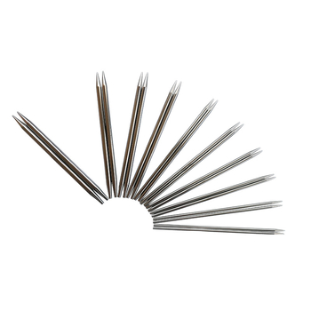 Odvojive kružne igle za pletenje, set od 10 kom, čista nehrđajuća čelika, PU pakiranje, proizvedeno u Zhejiang