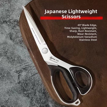 Šijacie nožnice, japonský štýl, ľahké, na strihanie látok a odevov, priemyselnej triedy