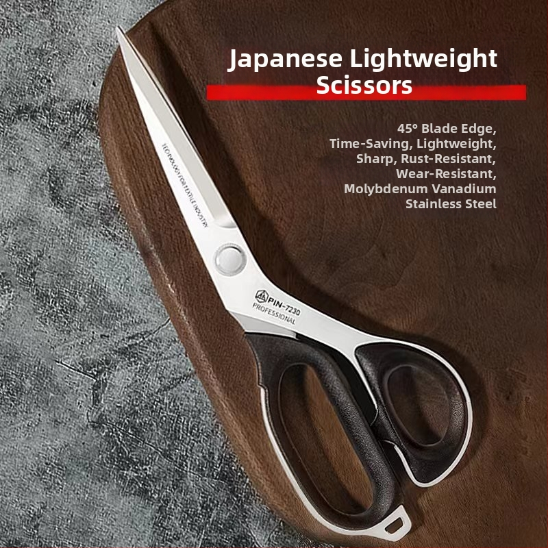 Šijacie nožnice, japonský štýl, ľahké, na strihanie látok a odevov, priemyselnej triedy