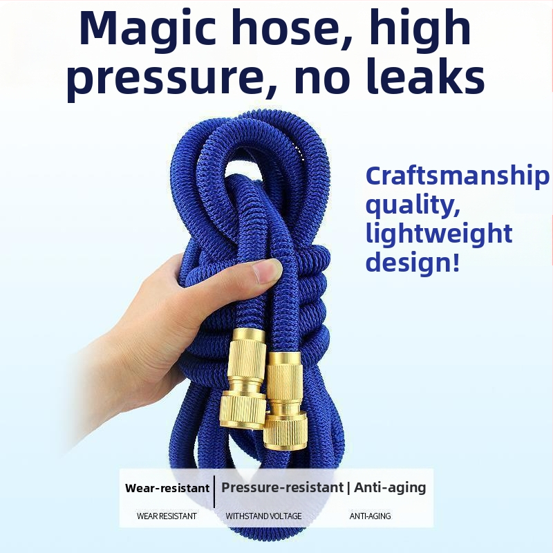 Rozťažný vodný hadica s vysokým tlakom pre umývanie áut, pištoľ na postrek, odolný, ľahké skladovanie