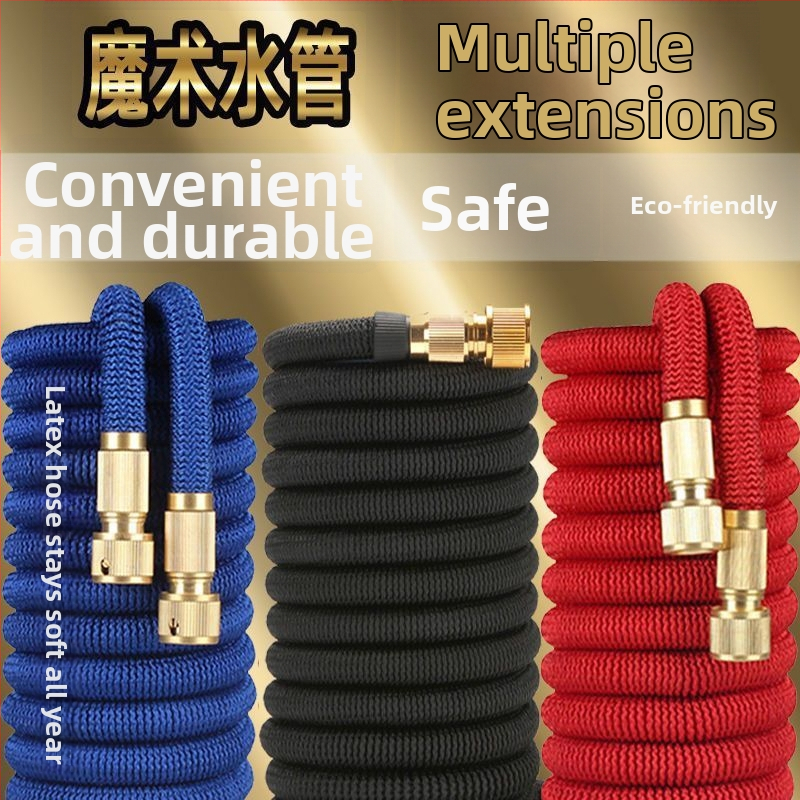 Rozťažný vodný hadica s vysokým tlakom pre umývanie áut, pištoľ na postrek, odolný, ľahké skladovanie