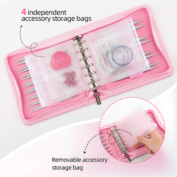 Odvojivi kružni set igala za pletenje od aluminijevog oksida | Marka QVCBFDMHEA | 50 kompleta po kartonu | Prilagodba dostupna