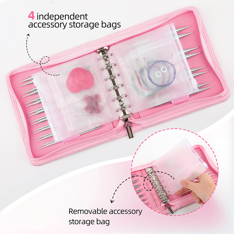 Odvojivi kružni set igala za pletenje od aluminijevog oksida | Marka QVCBFDMHEA | 50 kompleta po kartonu | Prilagodba dostupna