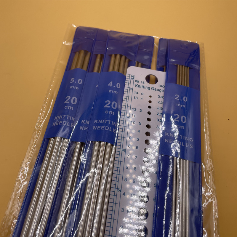 Set igala za pletenje s dvostrukim vrhom, nehrđajući čelik, 7 kom, za pletenje pulovera